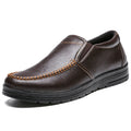 YBQJOO Men's Slip-On Loafers – Breathable Flat Casual Shoes Men's Slip-On Loafers Axl Brown 45