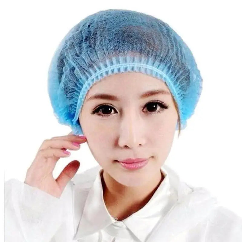 10-Pack Disposable Shower Caps – Non-Woven Pleated Dust-Proof Hat Disposable Shower Cap Axl