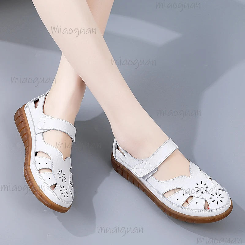 Roma Women's Flat Sandals – Breathable Retro Beach Summer Shoes Women's Flat Sandals Axl