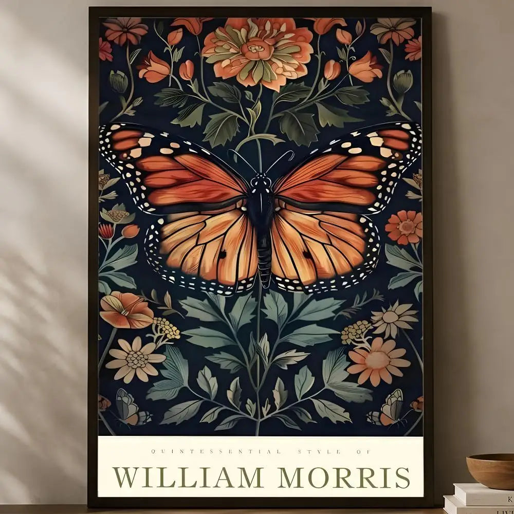 William Morris Self-Stick HD PVC Wall Art Poster | Waterproof Wall Art Poster Axl White19 50X70cmNoframe