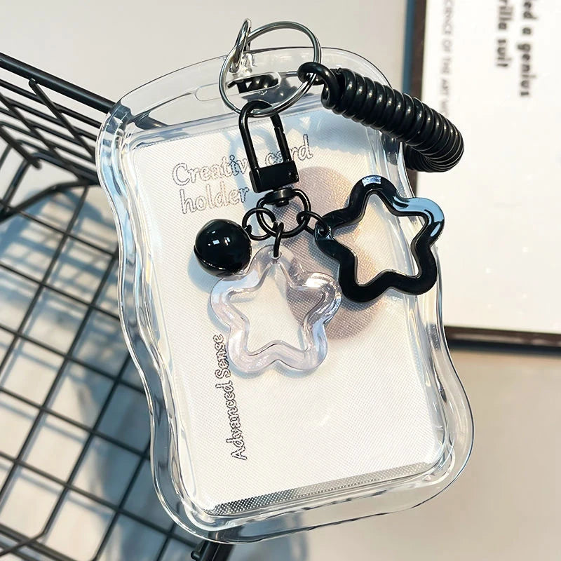Kpop Photocard Holder Keychain – Transparent Card Sleeve Case Card Holder Keychain Axl