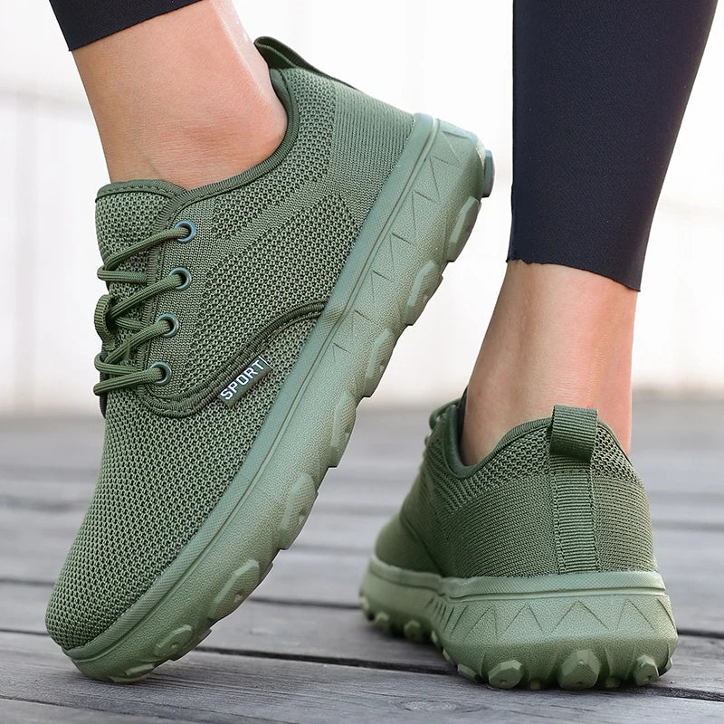 AZGB Wide Toe Barefoot Sneakers – Breathable Mesh Walking Shoes Walking Sneakers Axl