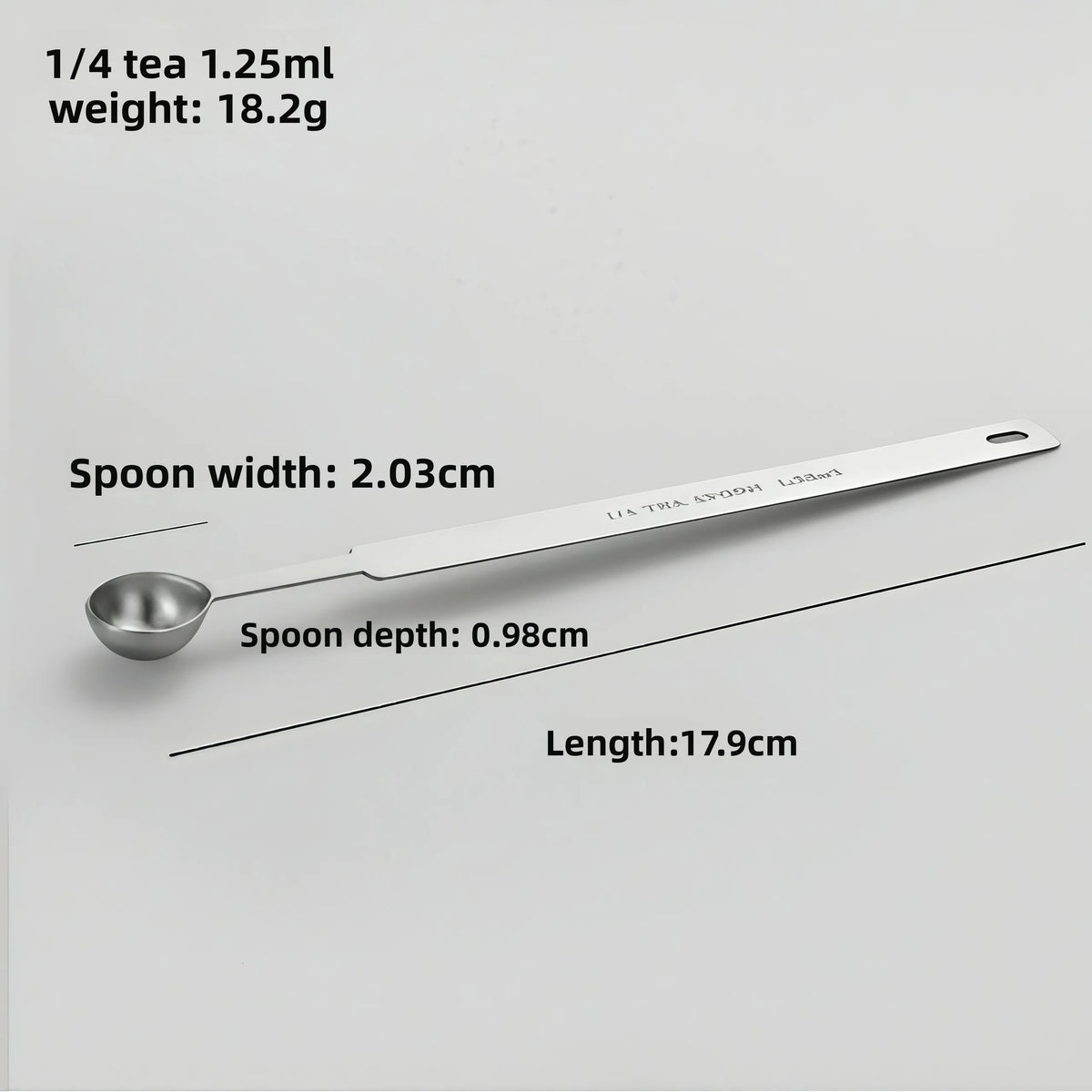 7-Piece Stainless Steel Measuring Spoons Set – Long Handle Measuring Spoons Set Axl 1.25ML