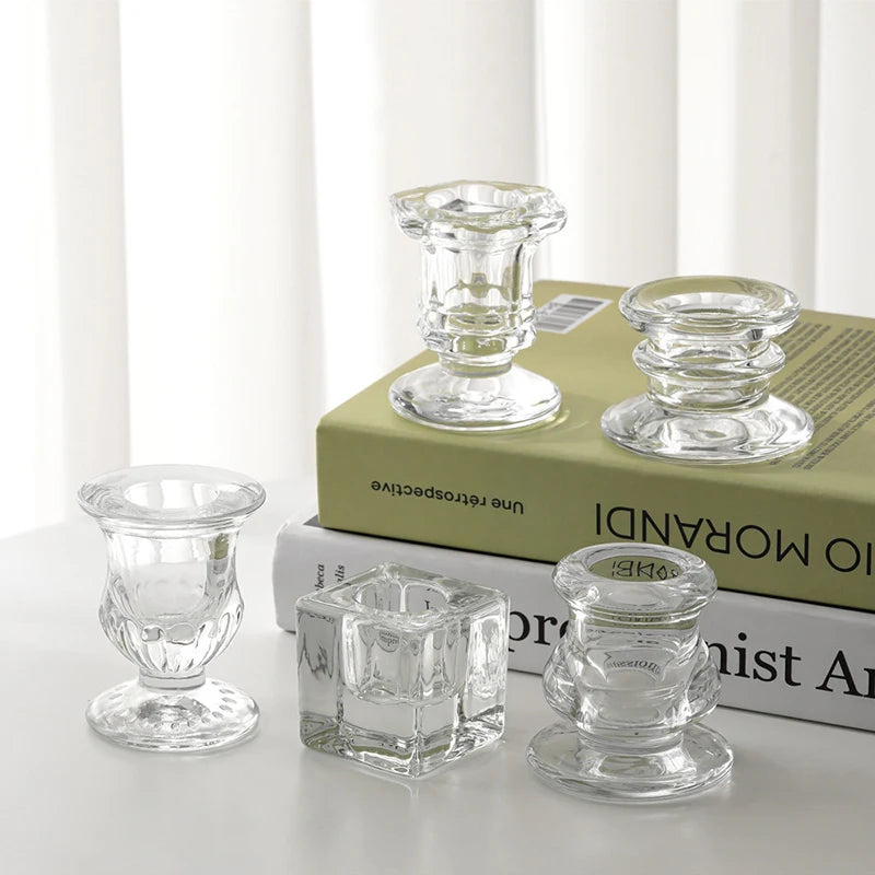 Nordic Glass Candle Holder – Wedding & Home Décor Candlestick Glass Candle Holder Axl