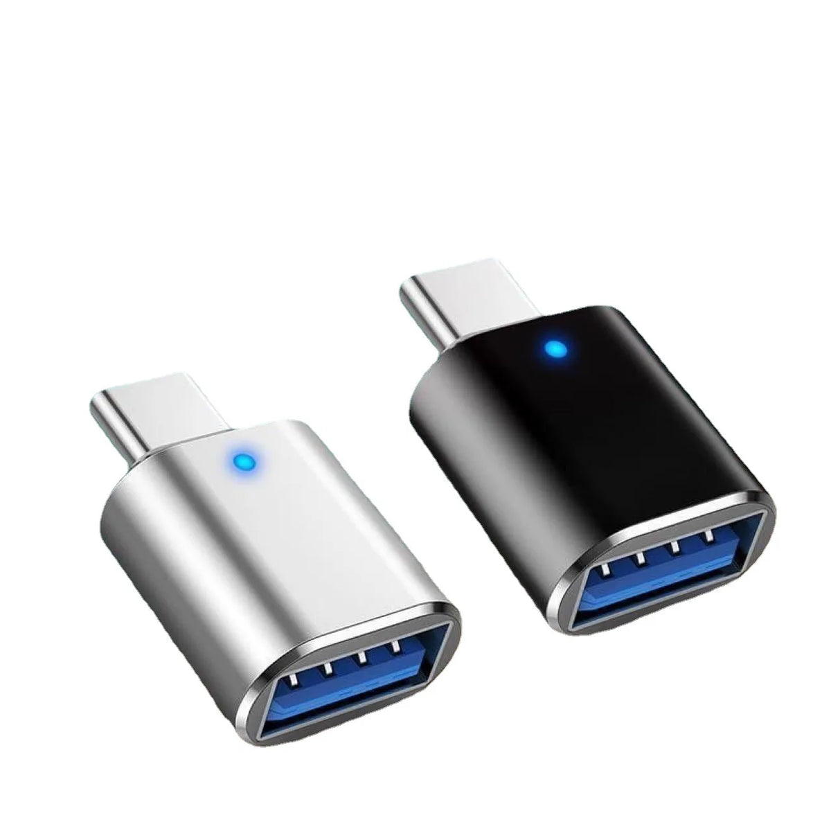USB-C to USB-A OTG Adapter with LED | Type-C Converter USB OTG Adapter Axl