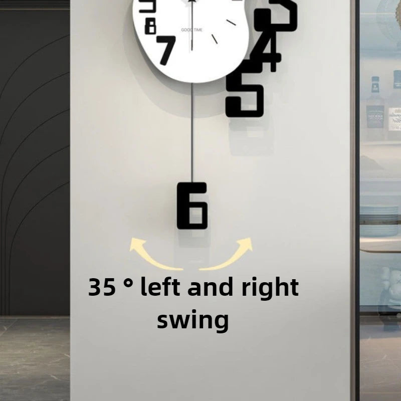 Modern Luxury Silent Wall Clock – Acrylic Geometric Pendulum Silent Wall Clock Axl