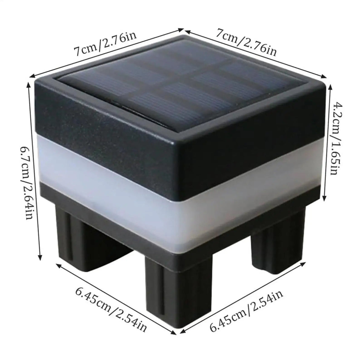 Solar Post Fence Lights Outdoor – 2-Color Waterproof Garden Lamp Solar Fence Light Axl