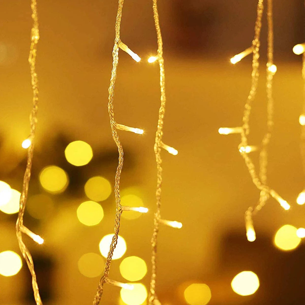 5M LED Icicle Curtain String Lights – 96 LEDs, 8 Modes EU Plug LED String Lights Axl