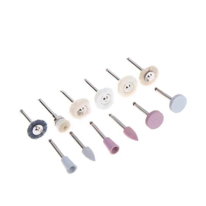12-Piece Silicone Mixed Grinding & Polishing Head Set | DIY Rotary Tool Accessory Axl