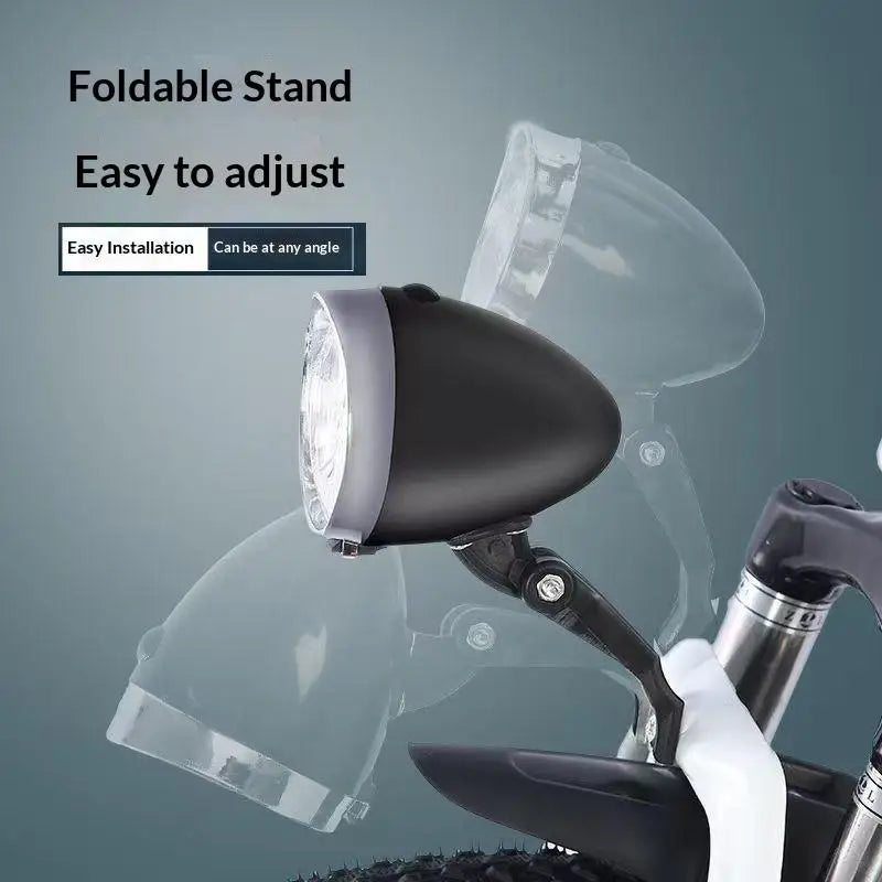Retro Vintage 3 LED Bicycle Front Light – Night Riding Bike Headlight Axl