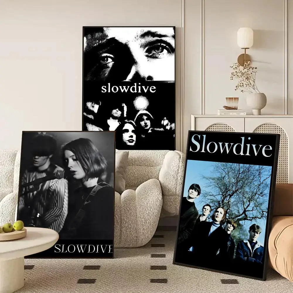 Slowdive Rock Band Poster Sticker – HD Wall Art Home Decor Wall Art Poster Axl