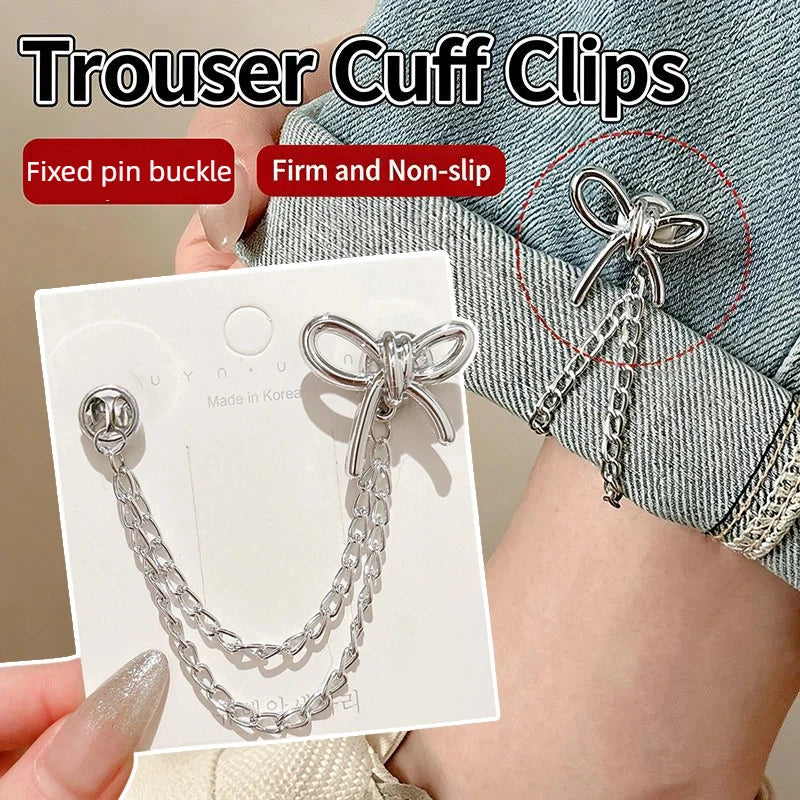 2-Pack Magnetic Clothing Clips with Chain | Metal Jean Button Fix Magnetic Clothing Clips Axl