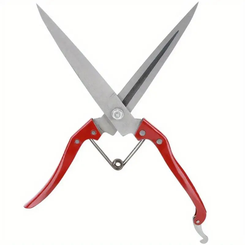 Manual Spring-Loaded Sheep Shear | Carbon Steel Wool Scissor Livestock Shearing Tool Axl Red