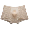 Men's Ice Silk Boxer Briefs – Mesh Quick-Dry Underwear Men's Boxer Briefs Axl Apricot-XL