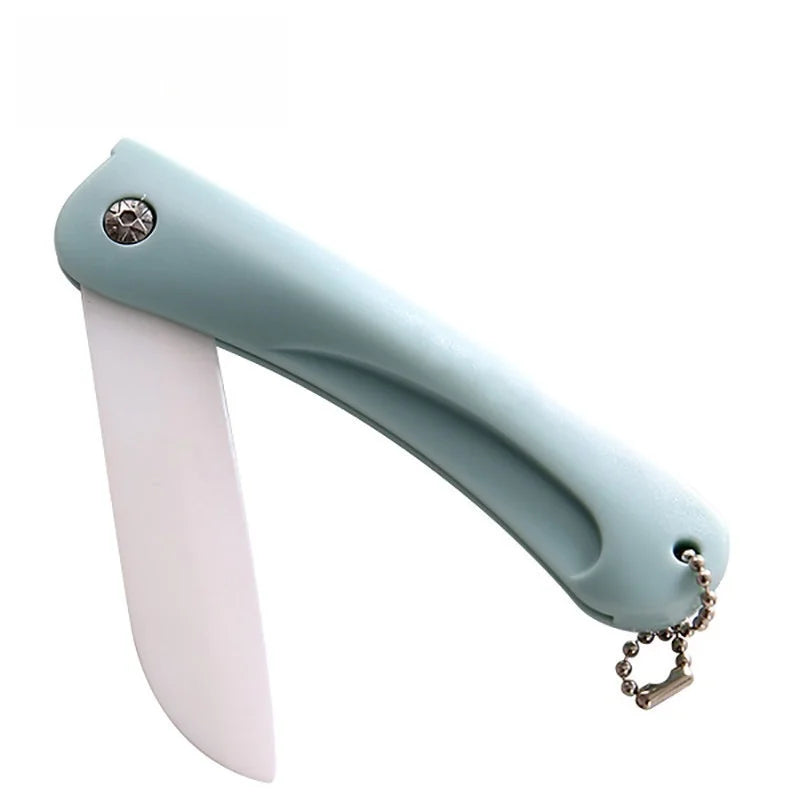 Foldable Ceramic Fruit Knife – Japanese Paring Knife for Travel Ceramic Paring Knife Axl Blue