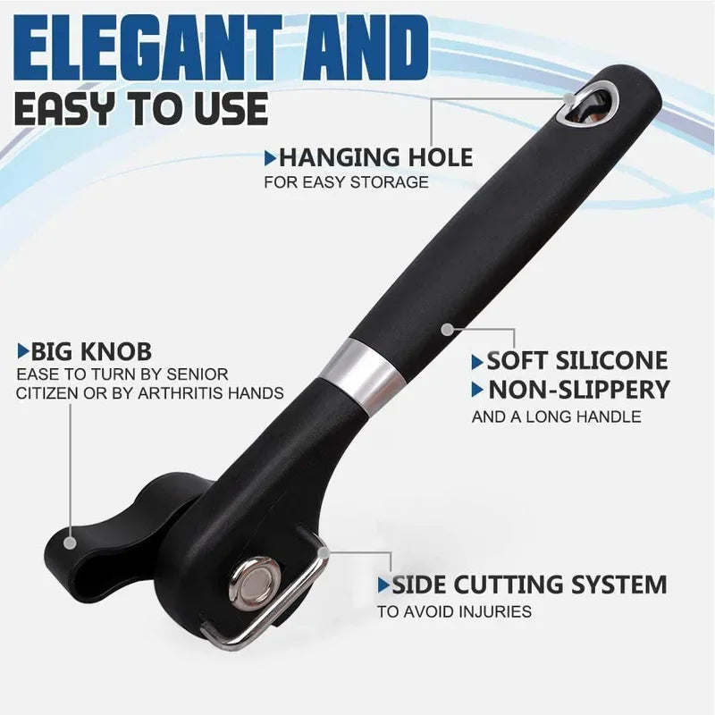 Smooth Edge Can Opener – Safe Cut Stainless Steel Handheld Can Opener Axl