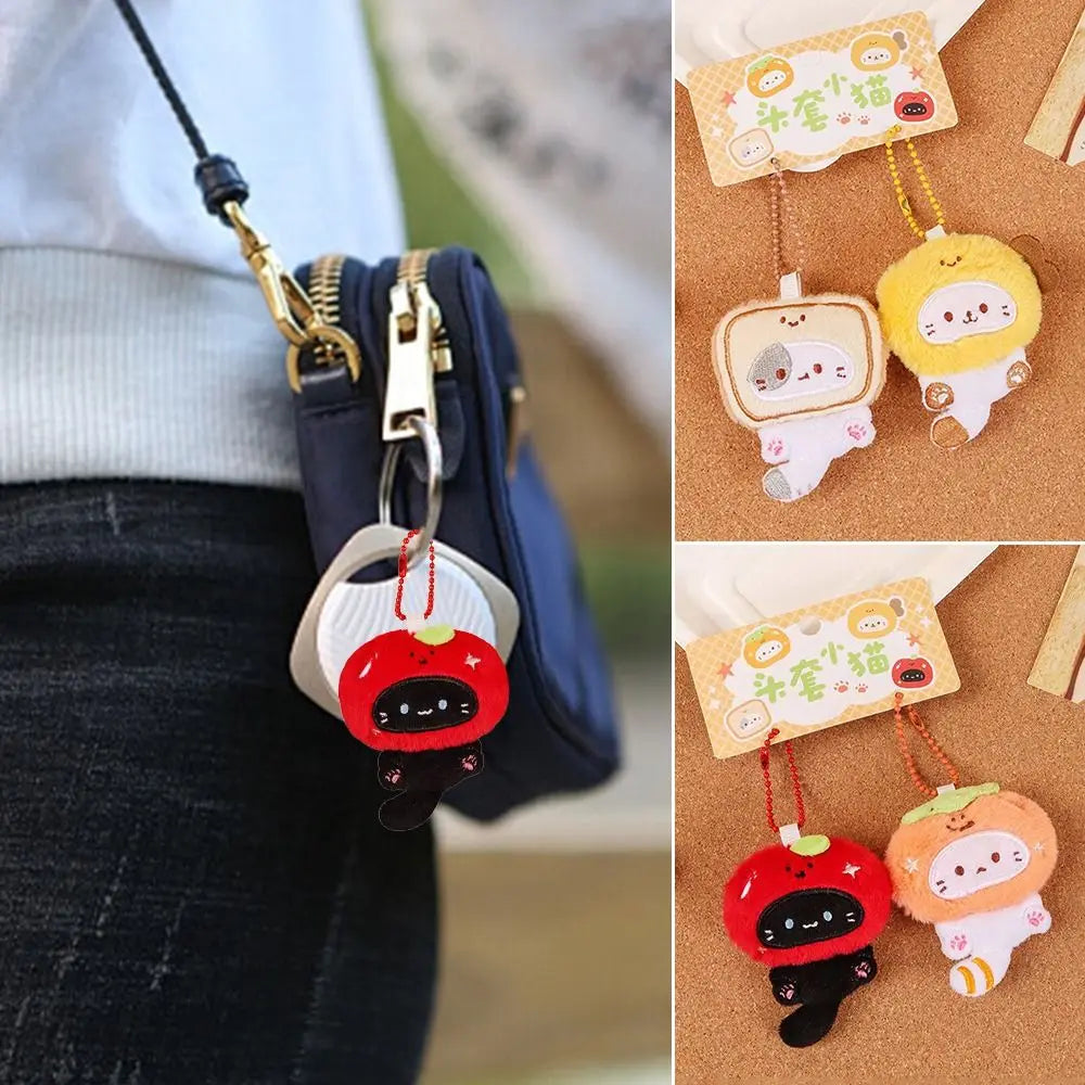Plush Cat Keychain Pair – Cute Cartoon Kitty Pendant & Bag Charm Plush Keychain Axl