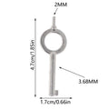 Universal Handcuff Key – American Style Zinc Alloy Flat Key Handcuff Key Axl Silver