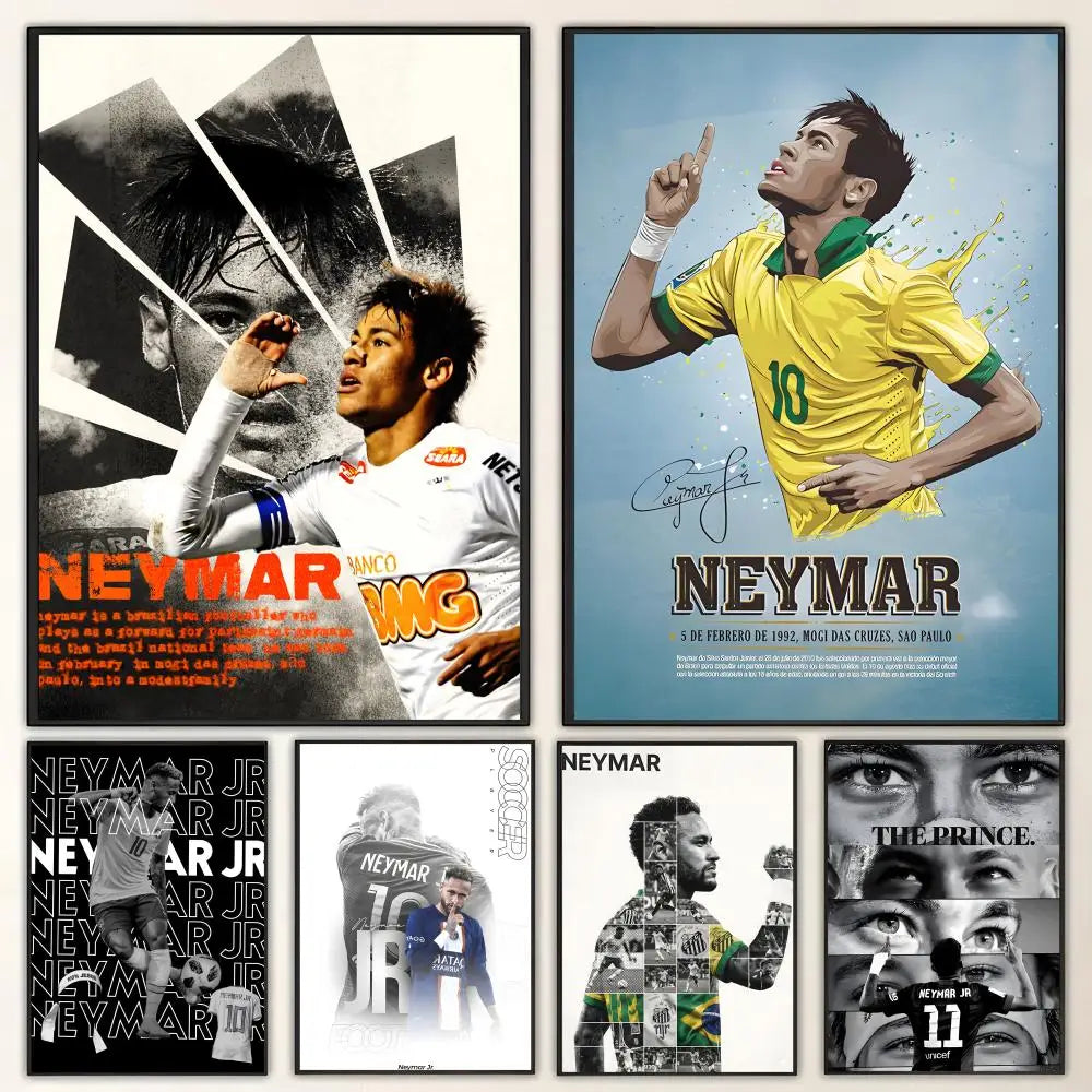 Football Star HD Waterproof Wall Poster – Self-Adhesive Art Wall Art Poster Axl