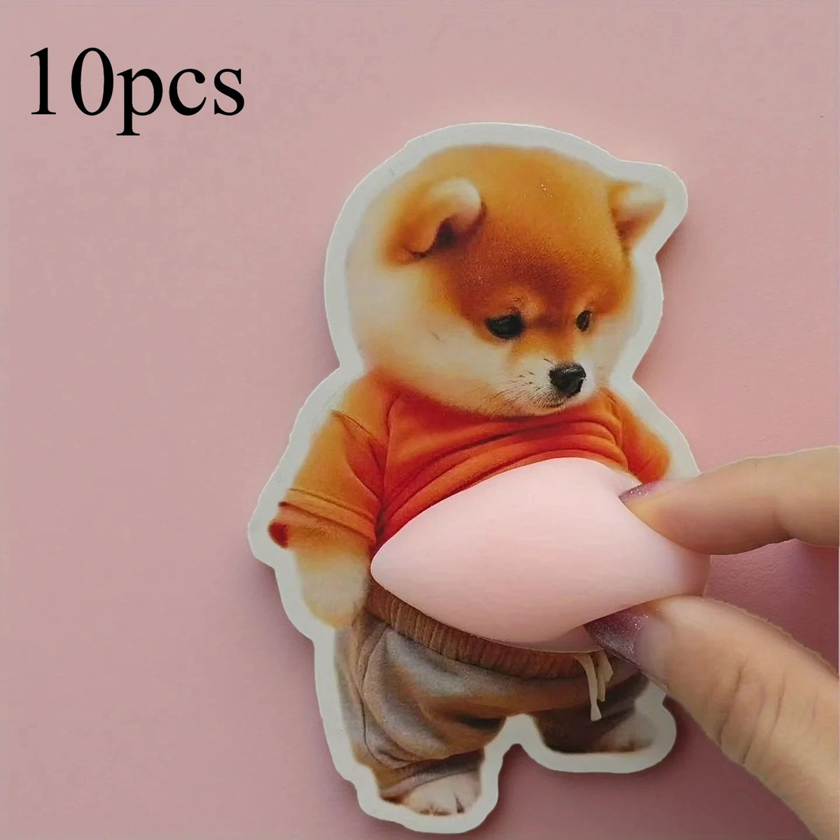 10-Pack 3D Cute Puppy Phone Stickers – Glitter Decoration Decorative Stickers Axl 10pcs