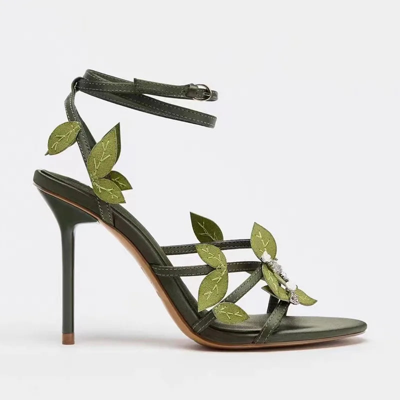 Women's Satin Gladiator Stiletto Sandals – Narrow Band Heels Gladiator Stiletto Sandals Axl