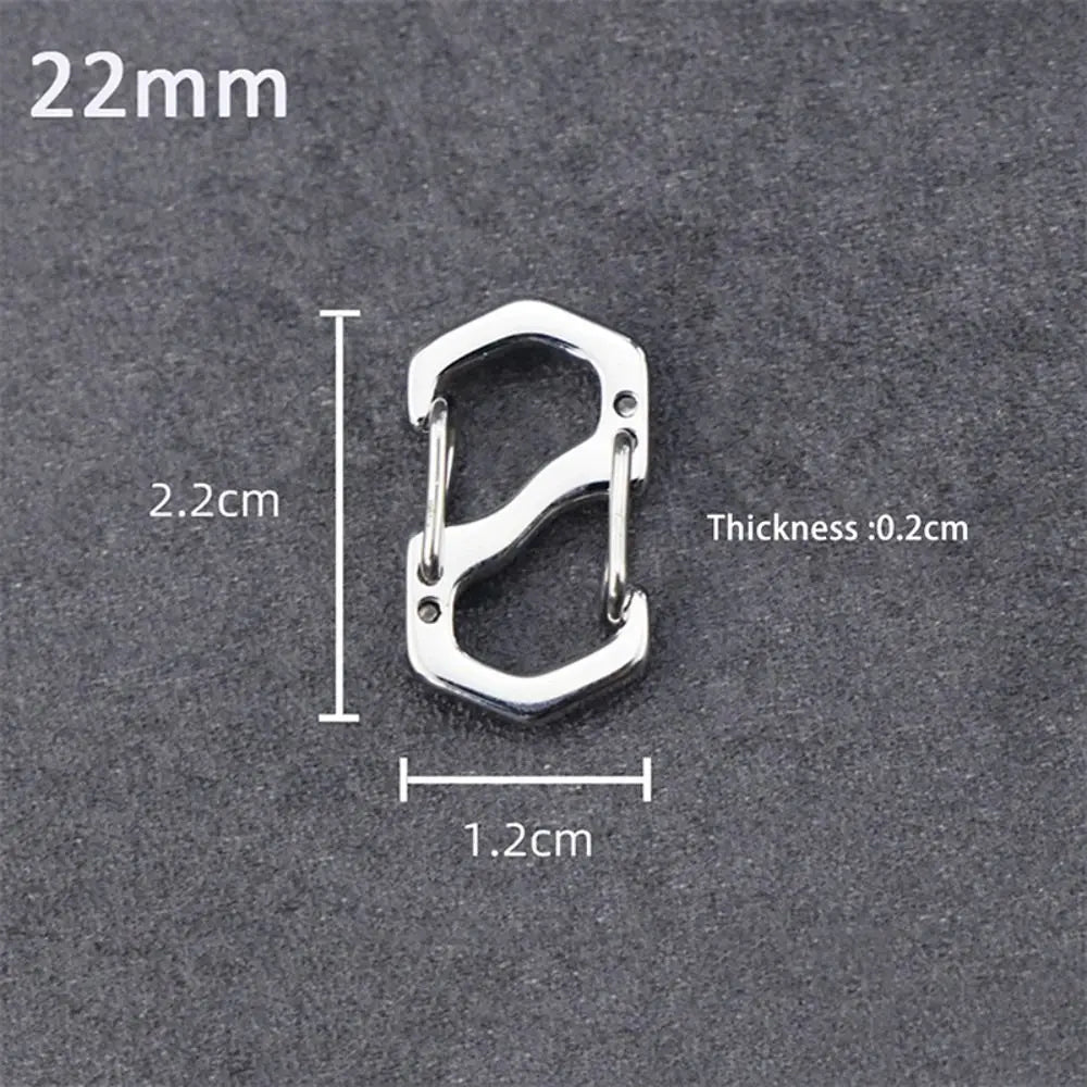 10-Pack S-Type Locking Carabiner Clips – Stainless Steel Locking Carabiner Clips Axl