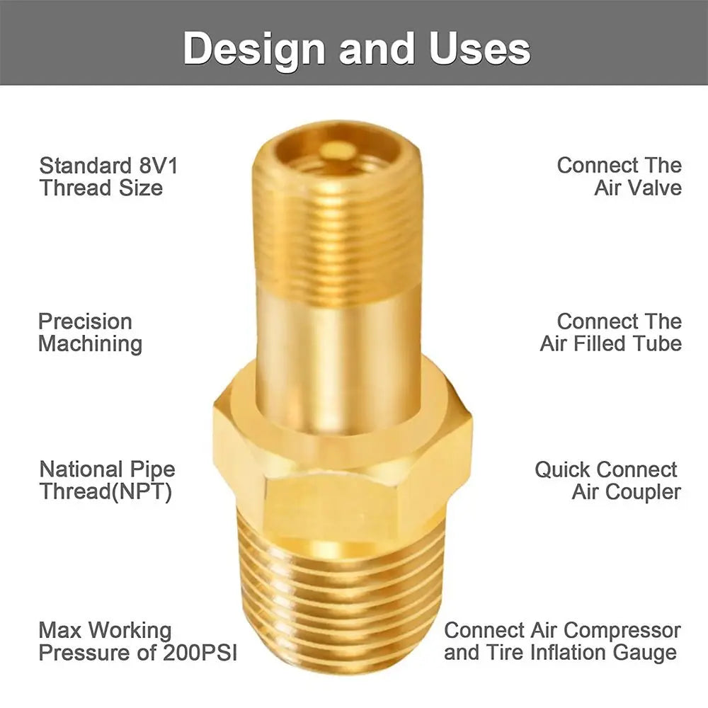 Brass Schrader Fill Valve 1/4 NPT 1/8 NPT M10 | Air Tank Tire Air Tank Fill Valve Axl