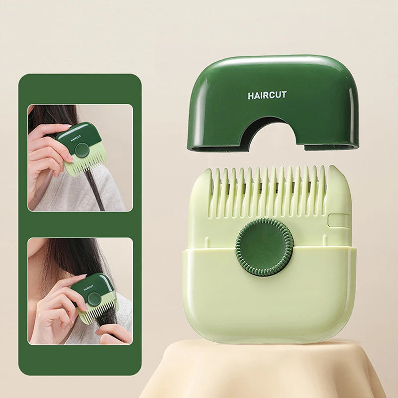2-in-1 Hair Trimmer Comb – Split Ends Cutter for All Hair Hair Trimmer Comb Axl Green