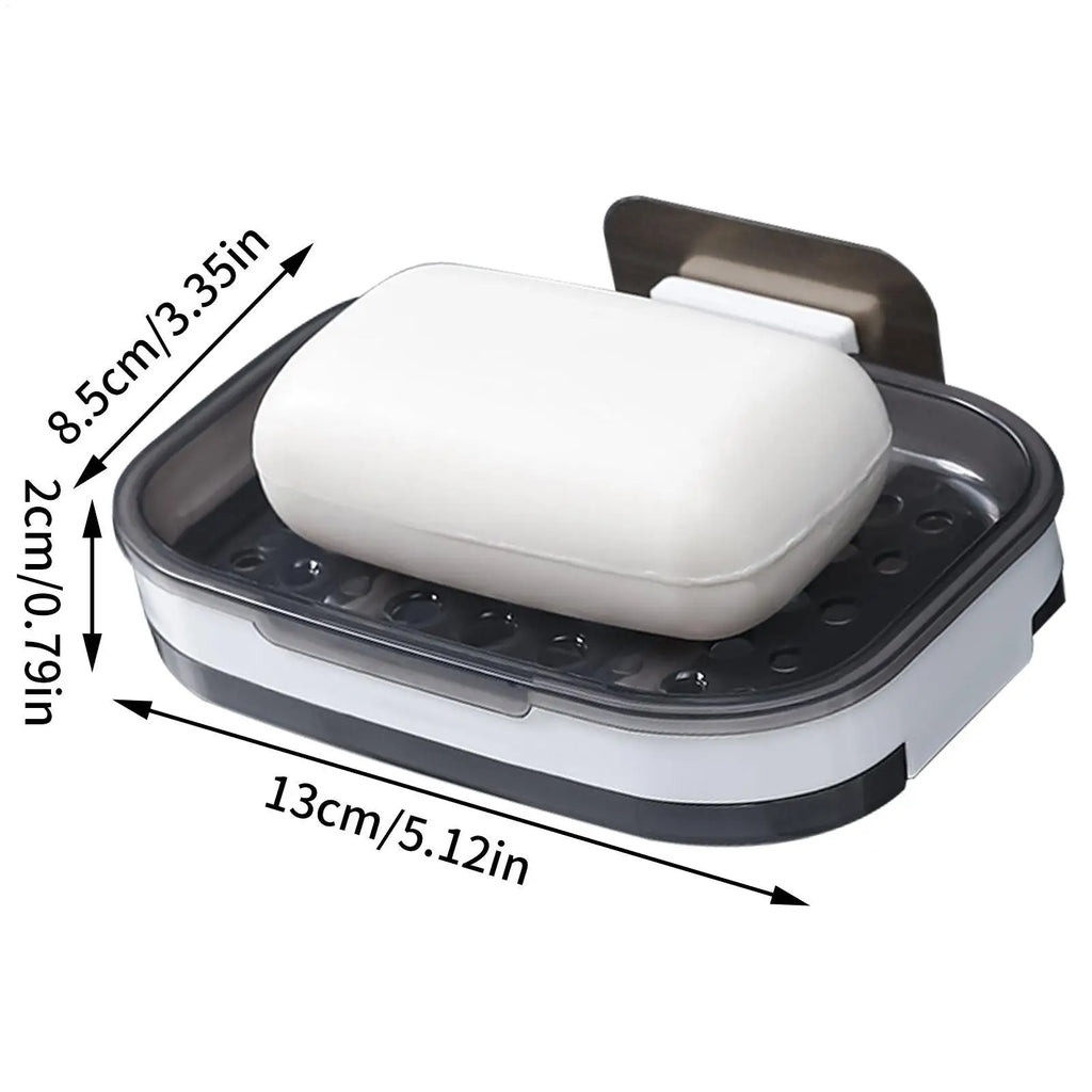 No-Drill Wall Soap Dish with Drain – Self-Adhesive Holder Wall Soap Dish Axl