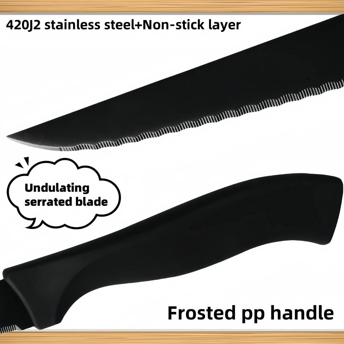 Steak Knives Set 4/6/8 Pcs – German Steel Serrated Blade Steak Knife Set Axl