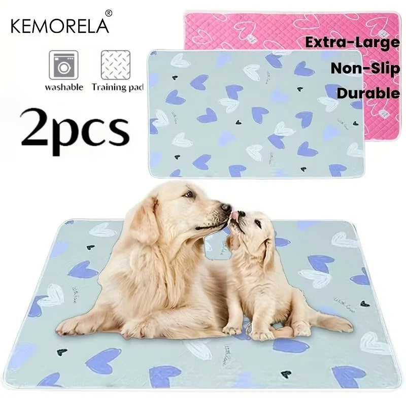 2-Pack Washable Dog Training Pads – Odor Resistant | KEMORELA Dog Training Pad Axl