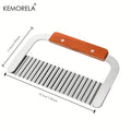 KEMORELA Stainless Steel Wavy Potato Slicer & Flower Cutter Vegetable Slicer Axl A