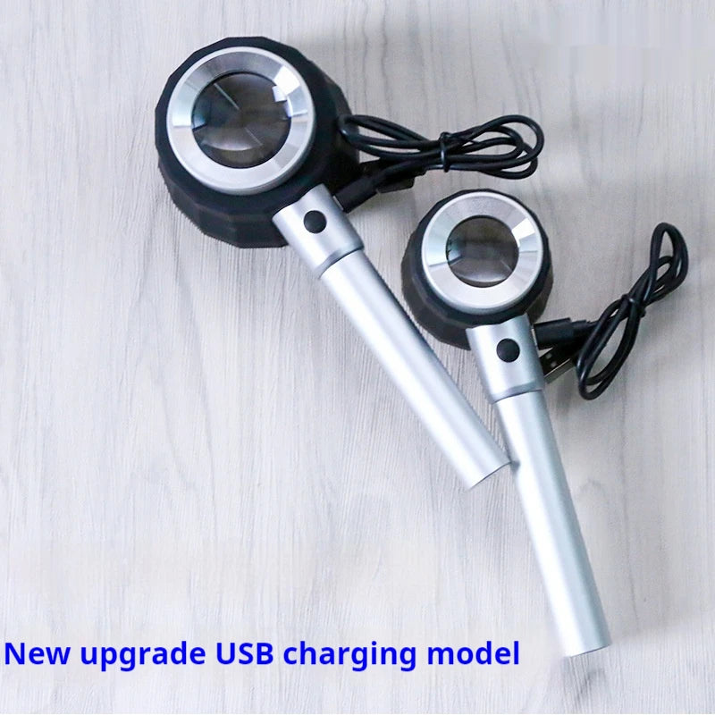 45X Handheld Magnifying Glass with LED & UV Light + Scale Handheld Magnifier Axl