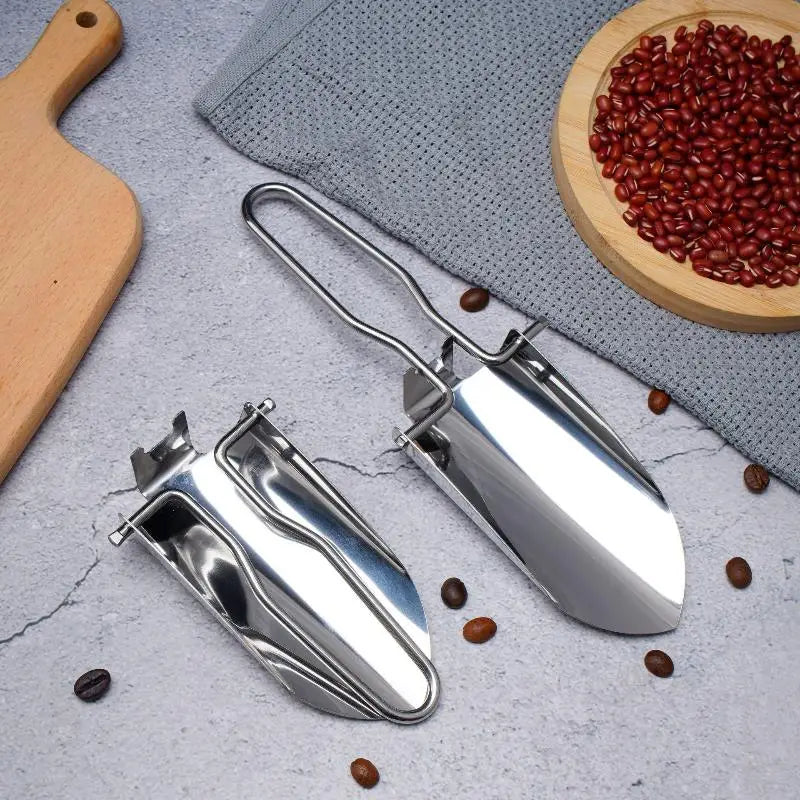 Folding Stainless Steel Garden Trowel – Portable Planting Tool Garden Hand Trowel Axl