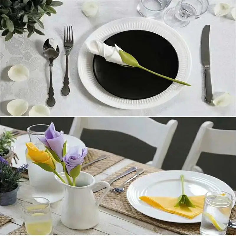 10-Pc Floral Napkin Holders – Wedding & Party Table Decor Napkin Holders Axl