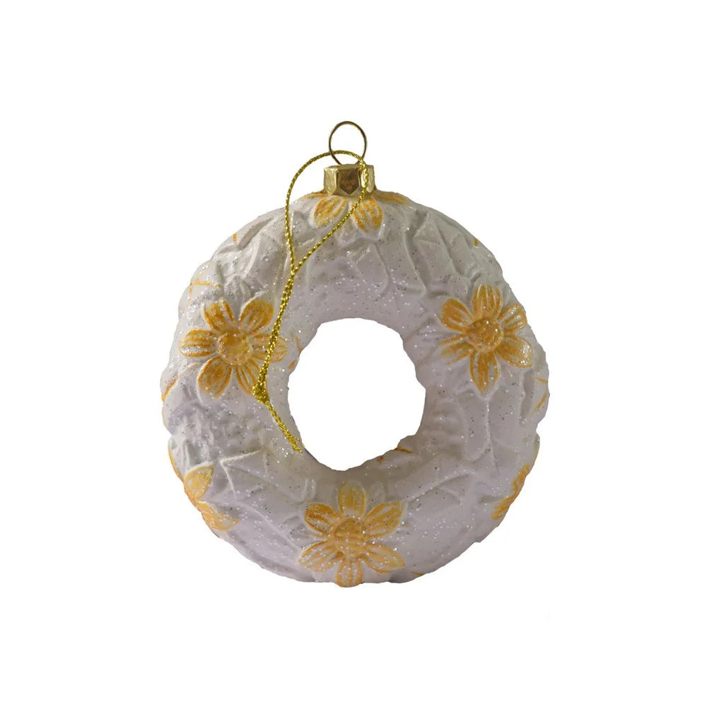 White Christmas Snowman Snowflake Hanging Tree Ornament Christmas Ornament Axl doughnut