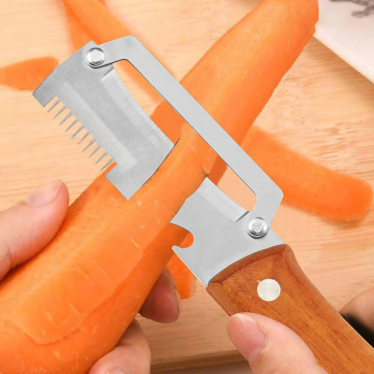 Stainless Steel Vegetable Peeler with Wooden Handle Vegetable Peeler Axl