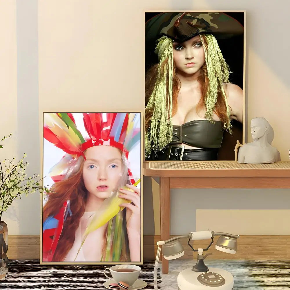 Lily Cole Fashion Poster – HD Waterproof PVC Wall Sticker Wall Poster Sticker Axl