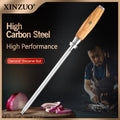 XINZUO Diamond Knife Sharpening Rod | Olive Wood Handle Knife Sharpening Rod Axl L
