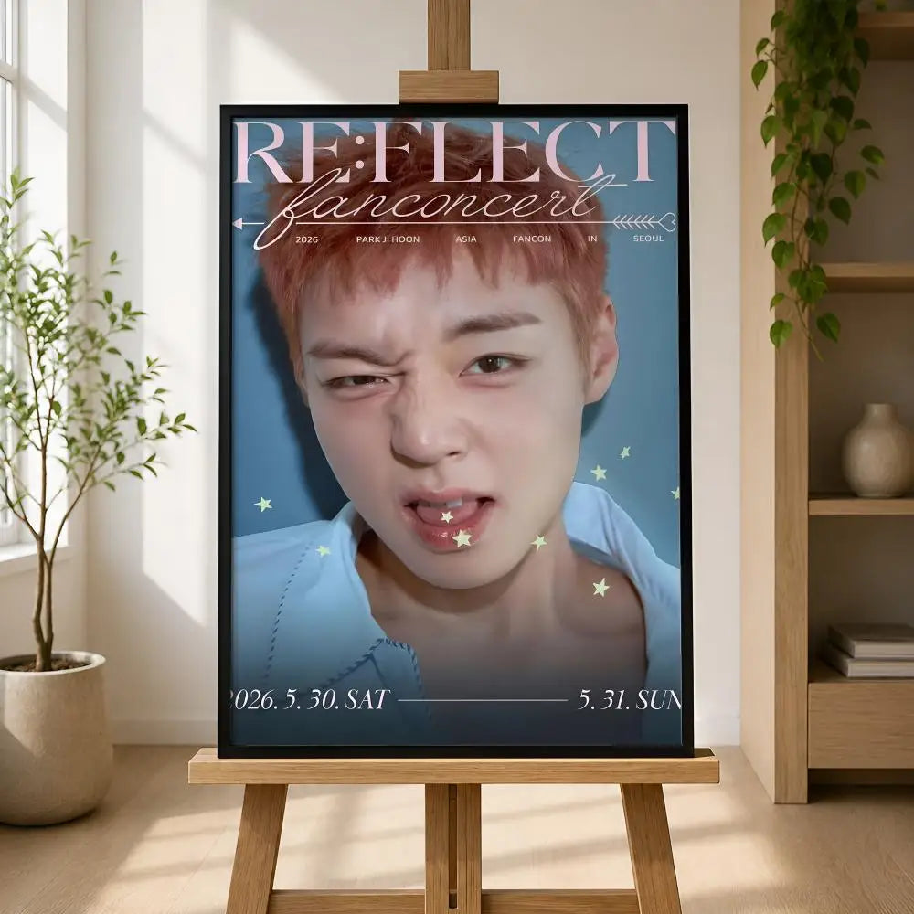 Park Ji-Hoon HD Self-Adhesive Wall Poster | Waterproof Decor Decorative Wall Poster Axl