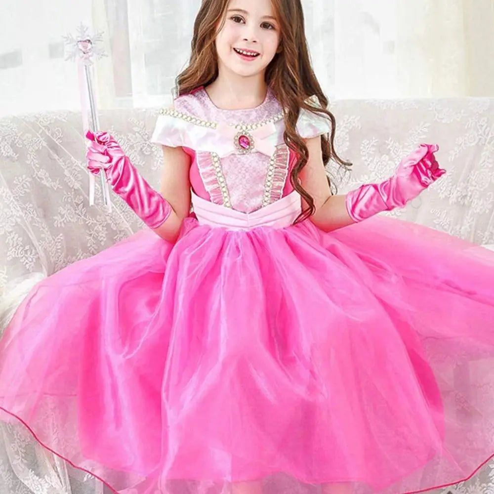 Girls Princess Satin Sequin Gloves – Kids Dance & Dress-Up Kids Dress-Up Gloves Axl