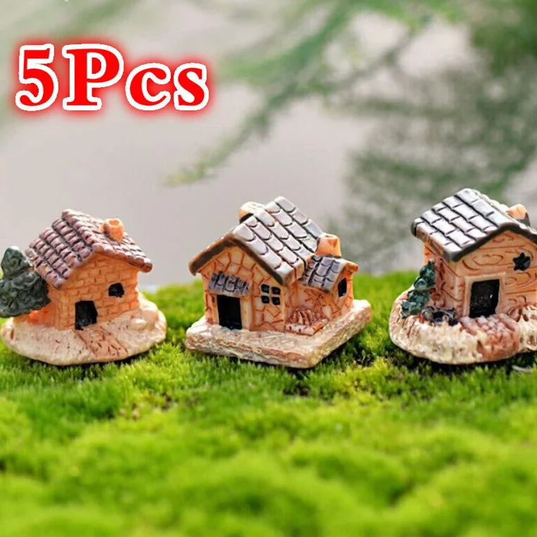 5-Pack Mini Resin Stone Dollhouse Figurines – Garden & Home DIY Miniature Garden Figurines Axl