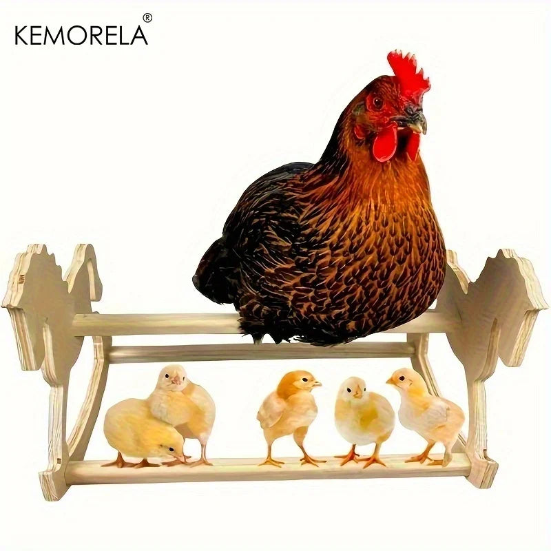 Rustic Wooden Chicken Perch Swing – Bird Jungle Gym Play Structure Bird Perch Toy Axl Horse