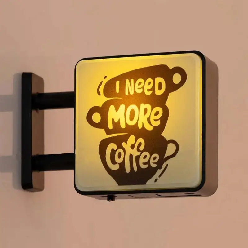 LED Mini Lightbox Fridge Magnet – Cute Cat & Coffee Decor LED Fridge Magnet Axl 1PC A5