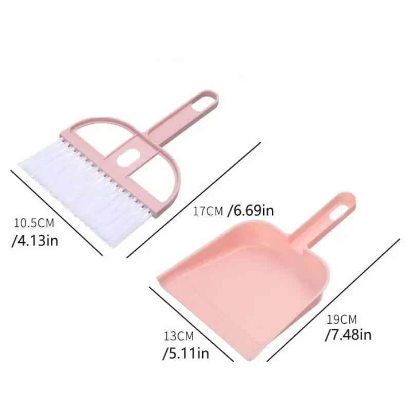 Mini Broom & Dustpan Set – Pet Cage & Desktop Keyboard Cleaner Mini Broom Set Axl