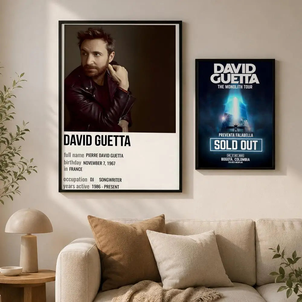 David Guetta PVC Wall Poster – Peel & Stick HD Waterproof Art Wall Art Poster Axl