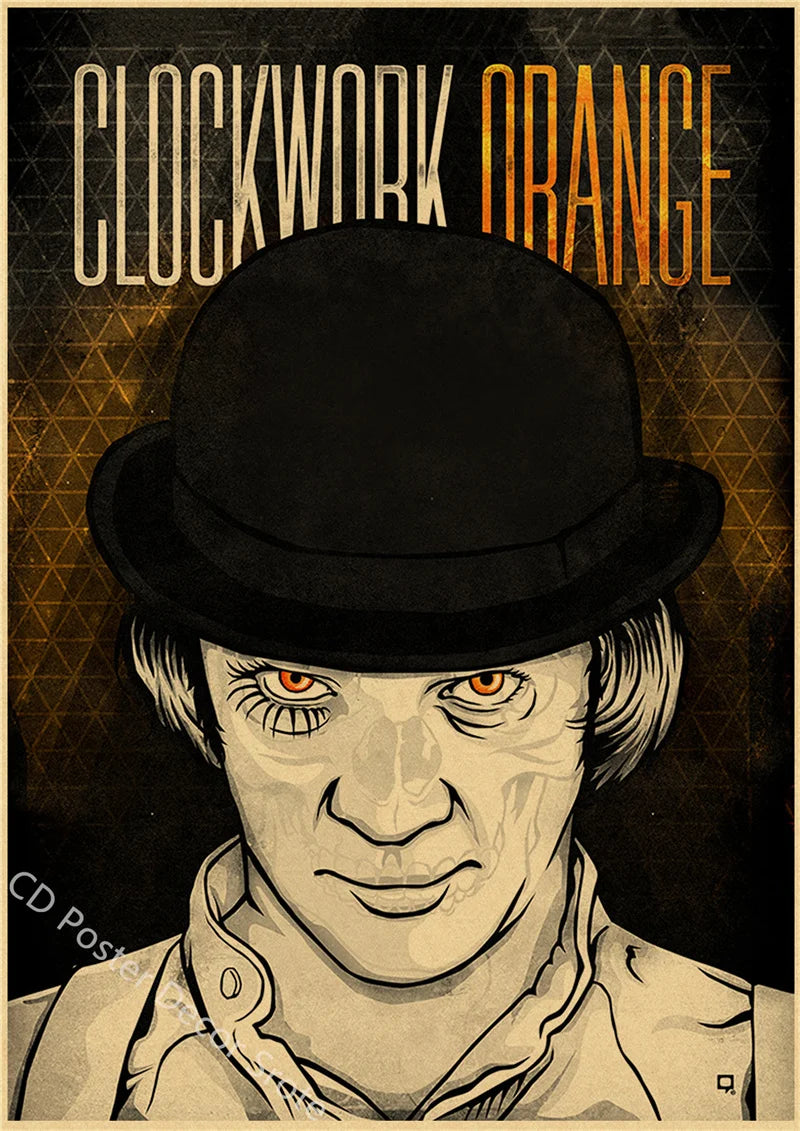 A Clockwork Orange Vintage Movie Poster – Kraft Paper Wall Art