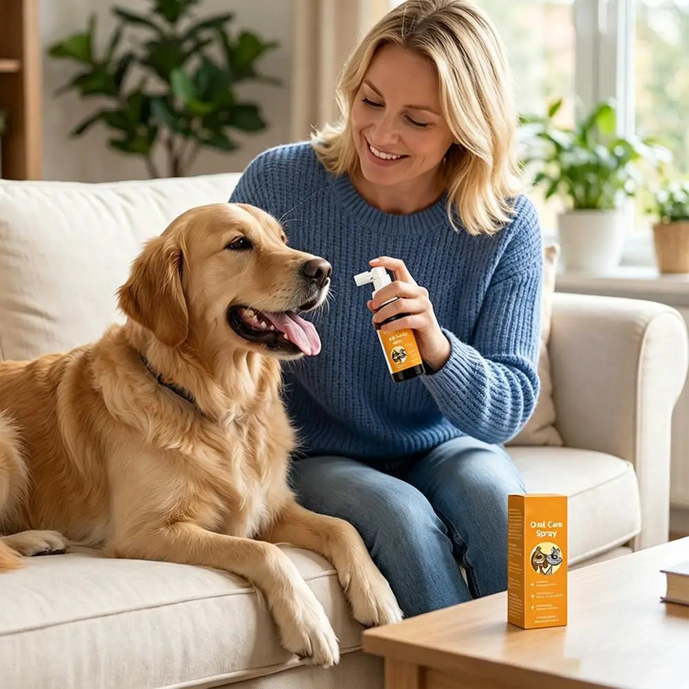 Plant-Based Pet Oral Spray – Dog & Cat Breath Freshener 60ml Pet Oral Care Spray Axl