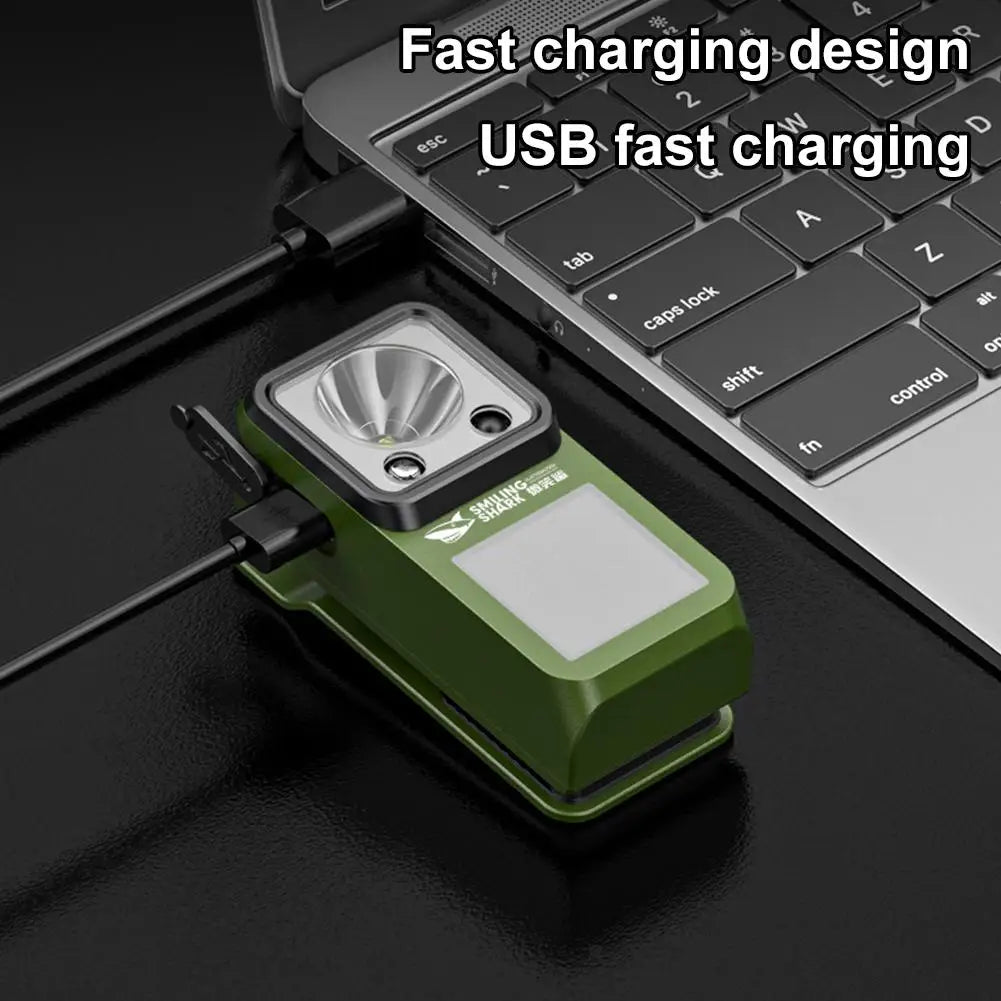 LED Clip-On Rechargeable Flashlight – 6 Modes & Magnetic Mount Clip-On Flashlight Axl