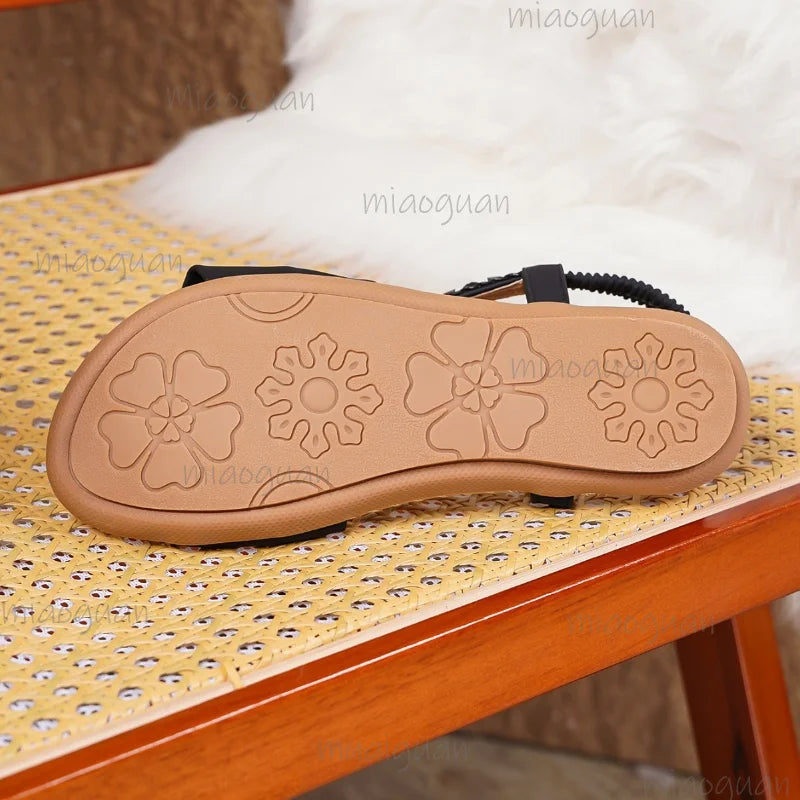Plus Size Bohemian Women's Flat Sandals – Beach & Casual Women's Flat Sandals Axl